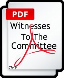 WITNESSES TO THE COMMITTEE  PDF